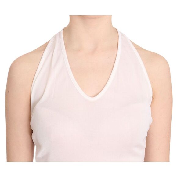 GF Ferre Halter Neck Sleeveless Top Women White Tops & T-Shirts - Picture 3 of 5